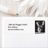 Waterverf Donkey Animal Natuur Art Label (Insitu)