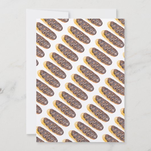 Waterverf Donut 11th Birthday Chocolate Eclairs Kaart (Achterkant)