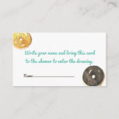 Waterverf Donut Baby shower Diaper Raffle Kaart (Achterkant)