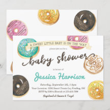Waterverf Donut Baby shower - GraphicLoveShop