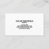 Waterverf Donut Bakery Trendy Visitekaartje (Achterkant)