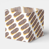 Waterverf Donut Chocolade  Hand Getekend  Eclair   Bedankdoosjes (Achterkant)
