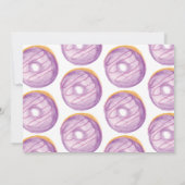 Waterverf Donut First Birthday Sweet Party Paars Kaart (Achterkant)