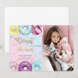 Waterverf Donut Foto Uitnodiging