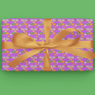 Waterverf Donut-licious Fijne Halloween Snoep Cadeaupapier