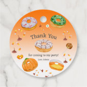 Waterverf Donut-licious Halloween Snoep Dank u Bedankjes Labels (Achterkant)