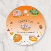 Waterverf Donut-licious Halloween Snoep Dank u Bedankjes Labels (Voorkant)