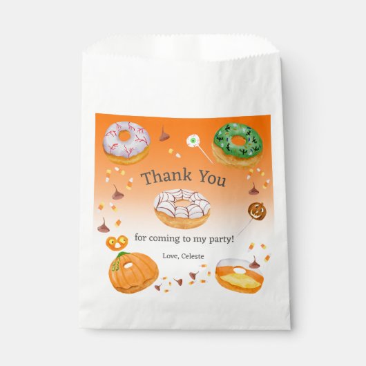 Waterverf Donut-licious Halloween Snoep Dank u Bedankzakje (Voorkant)