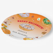 Waterverf Donut-licious Halloween Snoep Dank u Papieren Bordje (Gekanteld)