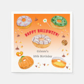 Waterverf Donut-licious Halloween Snoep Dank u Servet (Voorkant)