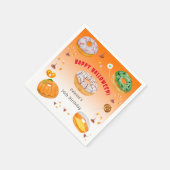 Waterverf Donut-licious Halloween Snoep Dank u Servet (Hoek)