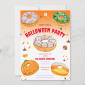 Waterverf Donut-licious Halloween Snoep Party Kaart (Voorkant)