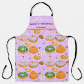 Waterverf Donut-licious Happy Halloween Snoep Schort (Voorkant)