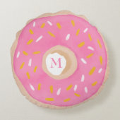 Waterverf Donut Rond Kussen (Achterkant)
