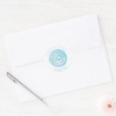 Waterverf Donut Sprinkles Hand Drawn Blue Ronde Sticker (Envelop)