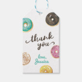 Waterverf Donut Sweet Baby shower Hartelijk dank Cadeaulabel (Voorkant)