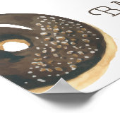 Waterverf Donut Sweet Baby shower Welkom Poster (Hoek)