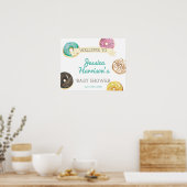 Waterverf Donut Sweet Baby shower Welkom Poster (Keuken)