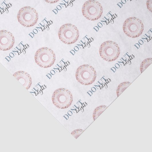 Waterverf Donut Sweet Small Business Tissuepapier (Detail)