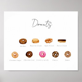  Waterverf Donut teken Poster