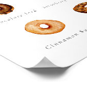  Waterverf Donut teken Poster (Hoek)