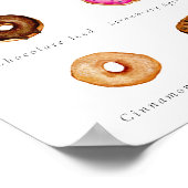 Waterverf Donut teken Poster (Hoek)