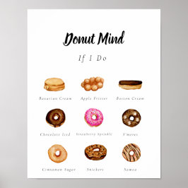  Waterverf Donut teken Poster