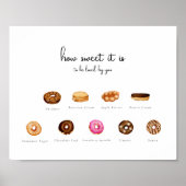  Waterverf Donut teken Poster (Voorkant)