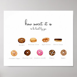  Waterverf Donut teken Poster
