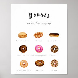  Waterverf Donut teken Poster