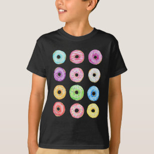 Waterverf donuteert patroon t-shirt