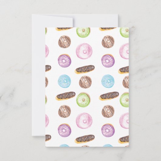 Waterverf donuteert sekse onthult hand-schilderen  kaart (Achterkant)