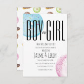 Waterverf donuteert sekse onthult hand-schilderen  kaart (Voorkant / Achterkant)