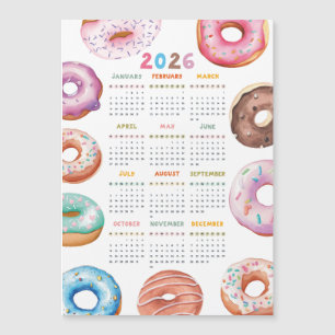 Waterverf Donuts 2026 Kalender