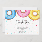 Waterverf Donuts Baby shower Bedankkaart (Voorkant)