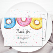 Waterverf Donuts Baby shower Briefkaart