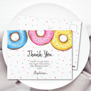 Waterverf Donuts Baby shower Briefkaart