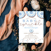Waterverf Donuts Baby Sprinkle Boy Baby shower Kaart