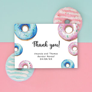 Waterverf donuts bedankt geslacht onthulling
