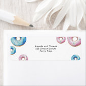 Waterverf donuts dank u Geslacht onthullen Etiket (Insitu)