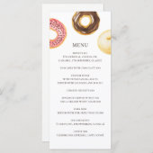Waterverf donuts. Eenvoudig bakkerij cafe dessert Menu (Voorkant / Achterkant)