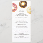 Waterverf donuts. Eenvoudig bakkerij cafe dessert Menu (Voorkant)