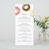 Waterverf donuts. Eenvoudige bakkerij cafe dessert Menu (Staand voorkant)