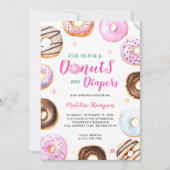 Waterverf Donuts en Luiers Baby shower Kaart (Voorkant)