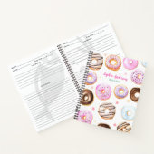 Waterverf Donuts gebak bakken keukenrecept Notitieboek (Binnen)