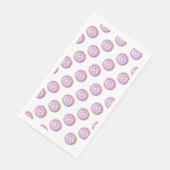 Waterverf donuts hand gebilderd Paars Servet (Hoek)