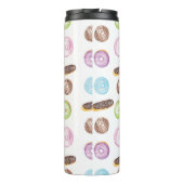 Waterverf donuts handgeschilderd whimiscal Patroon Thermosbeker (Achterkant)