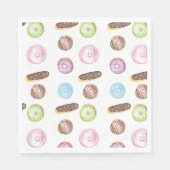 Waterverf donuts handschilderd gepatterd servet (Voorkant)