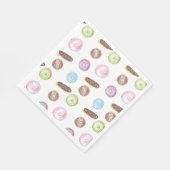Waterverf donuts handschilderd gepatterd servet (Hoek)