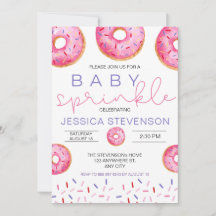 Waterverf Donuts meisje Baby Sprinkle Shower